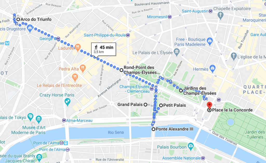 Champs-Élysées: roteiro saindo do Arco do Triunfo - Passagem Comprada